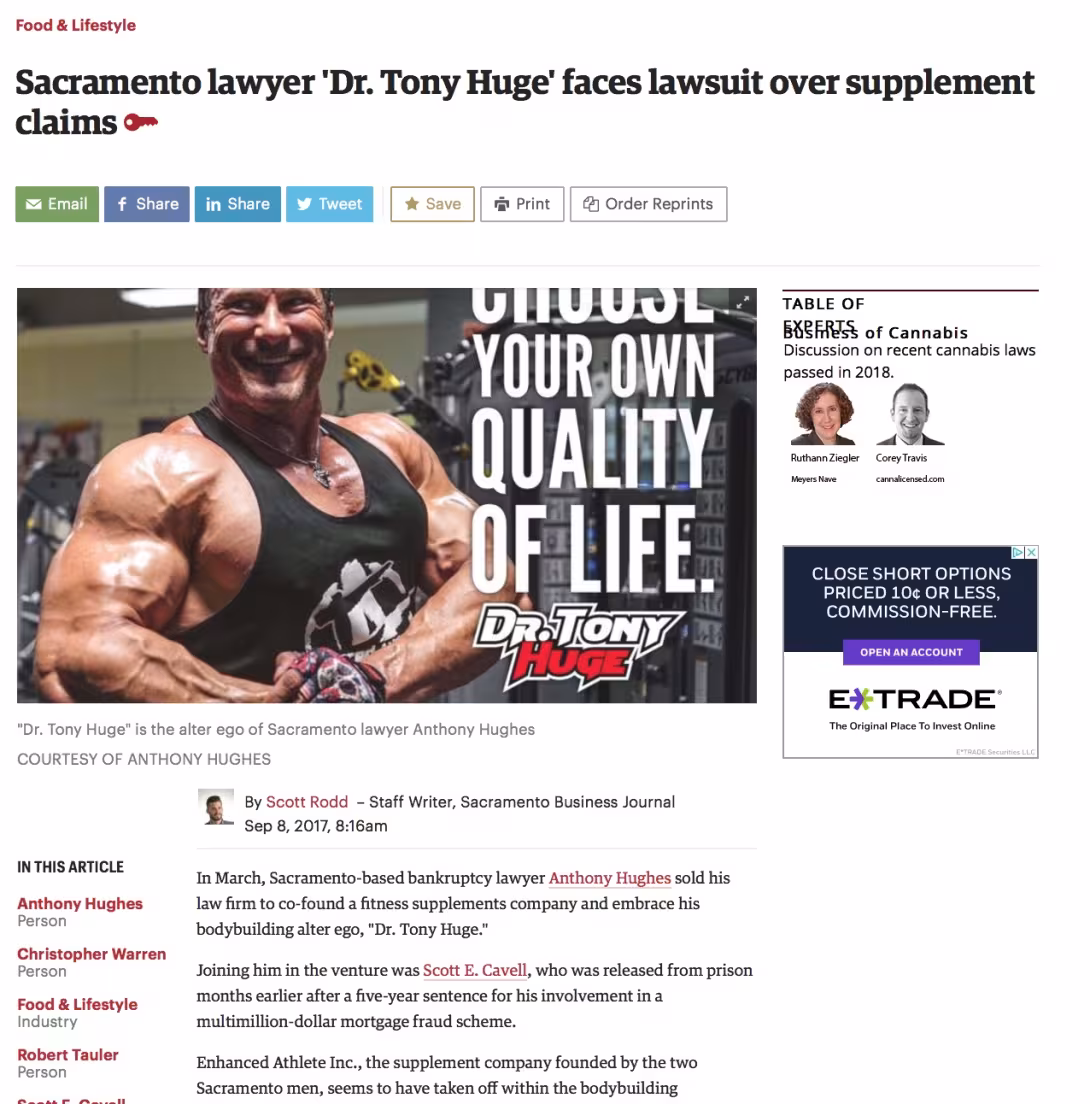 Bodybuilding Supplement Lawsuit